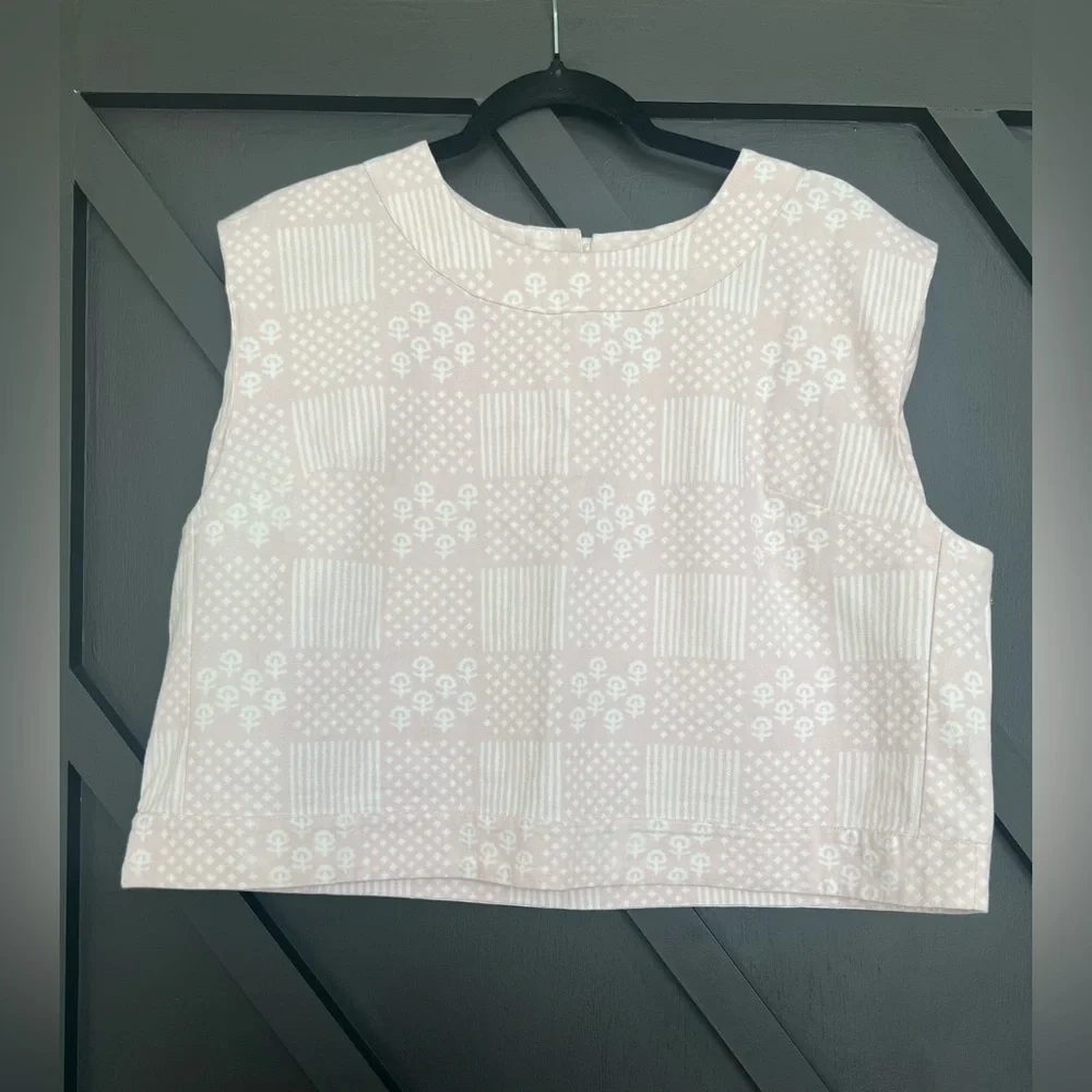 Julia Amory Top and Skirt Set in Patchwork Ballet Pink, Size XL - Picture 6 of 9